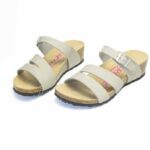 Ladies Classic Wedge Sandal - Lt Grey