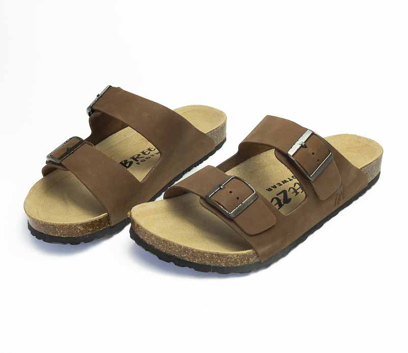 Breeze Mens Slide Sandal - full grain leather