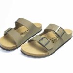 Mens grey slide sandal