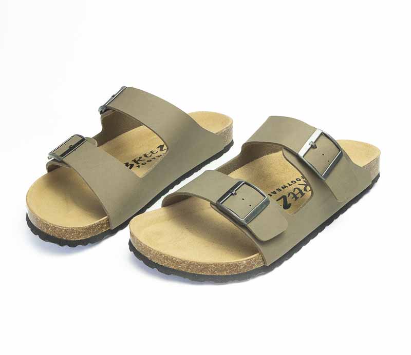 Mens grey slide sandal