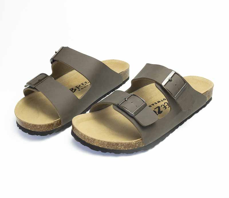 Mens tan slide sandal