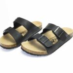 Mens black slide sandal