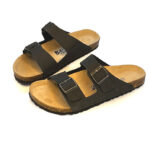 Mens Leather Slide Black